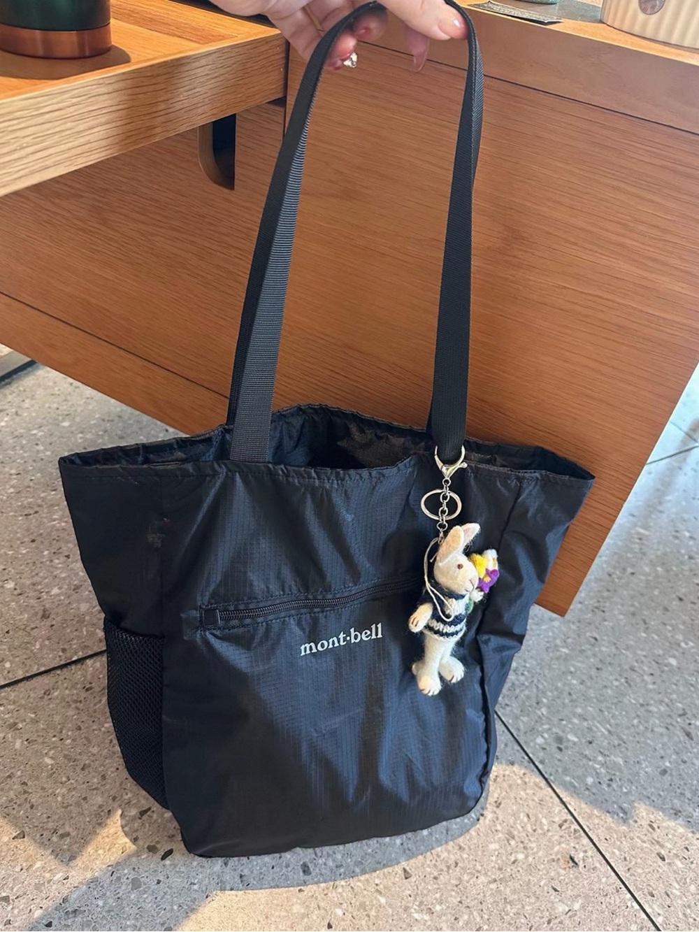 Black Nylon Tote Bag